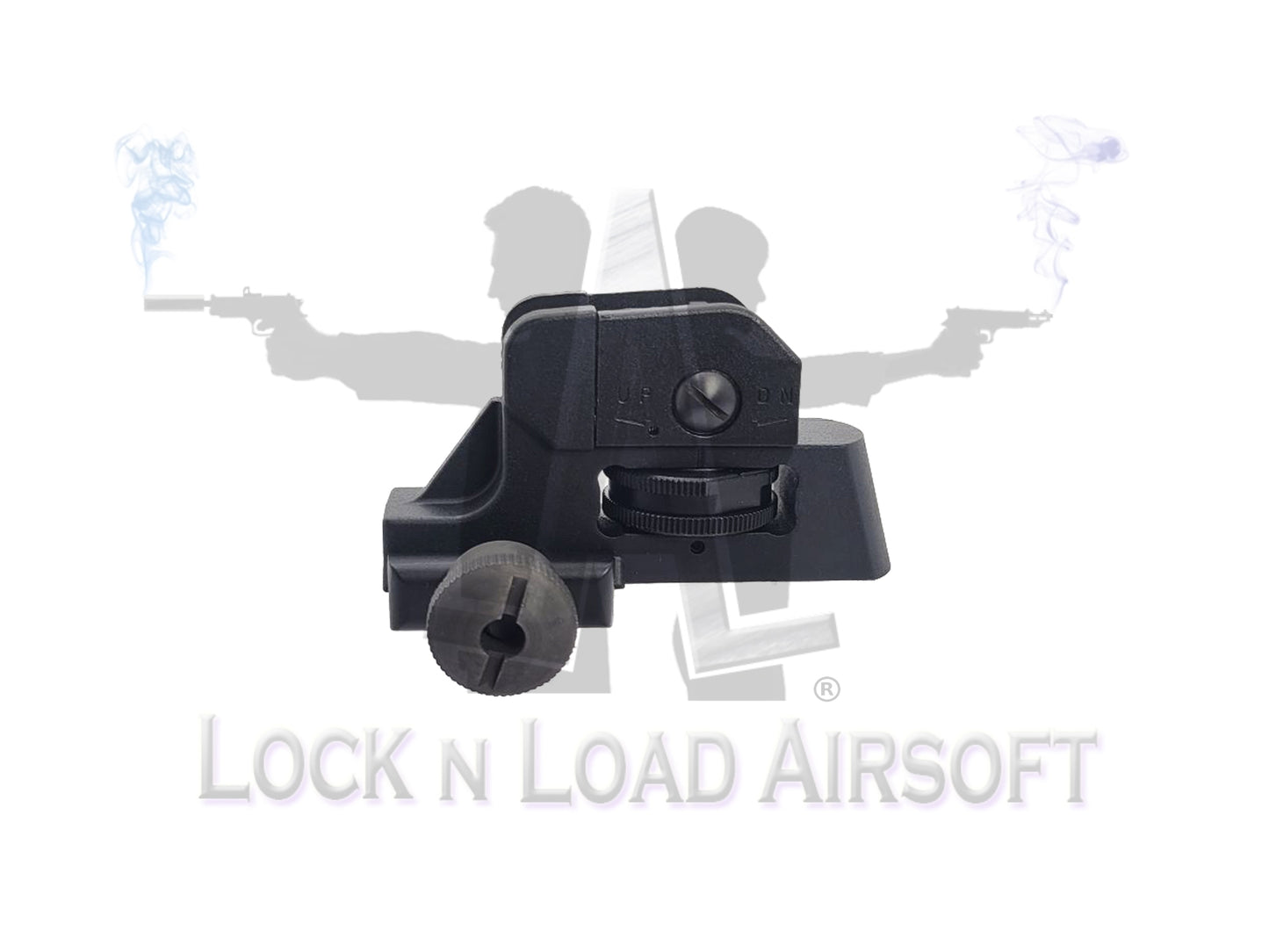 G&G Top Tech GR16 R5 M16 SPR Full Metal Rear Iron Sight