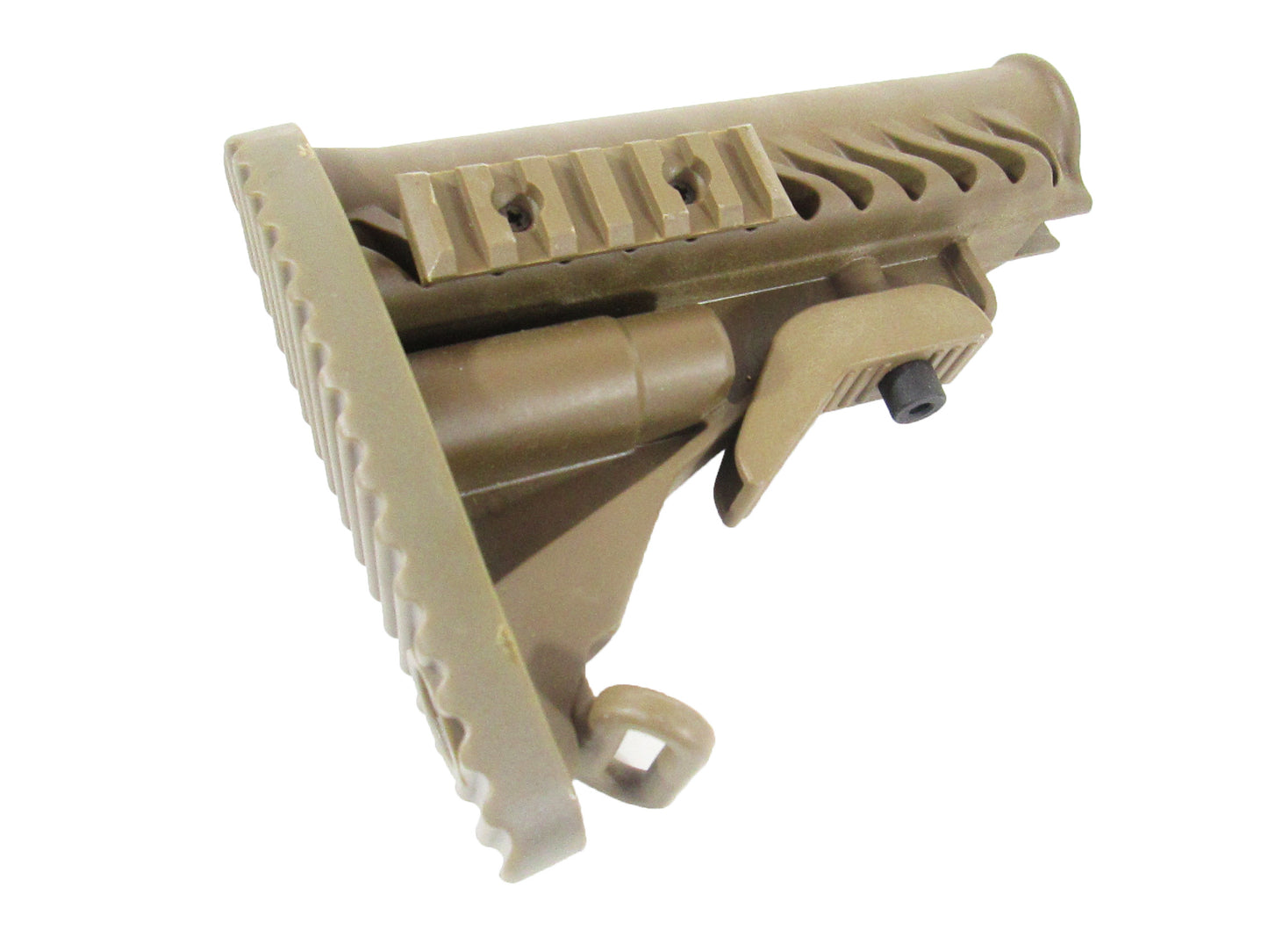 M4 M16 Tactical LE Retractable Stock w Integrated Rail & Sling Loop - Tan