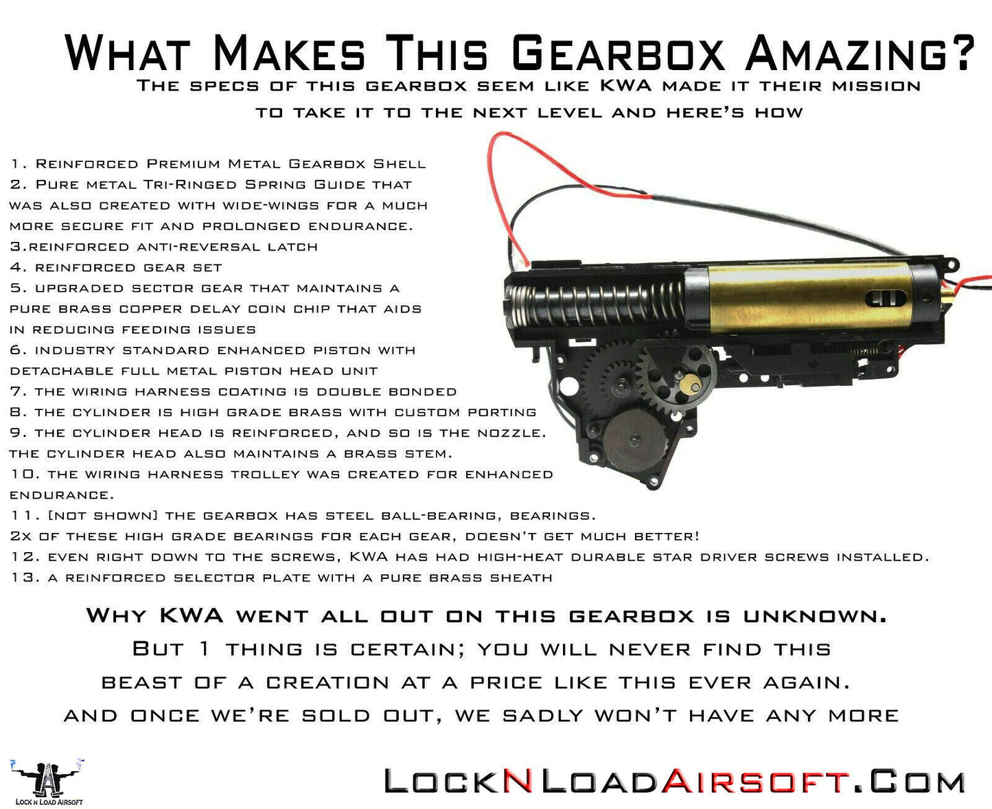 NEW: KWA Premium G36 2GX Drop In Gearbox