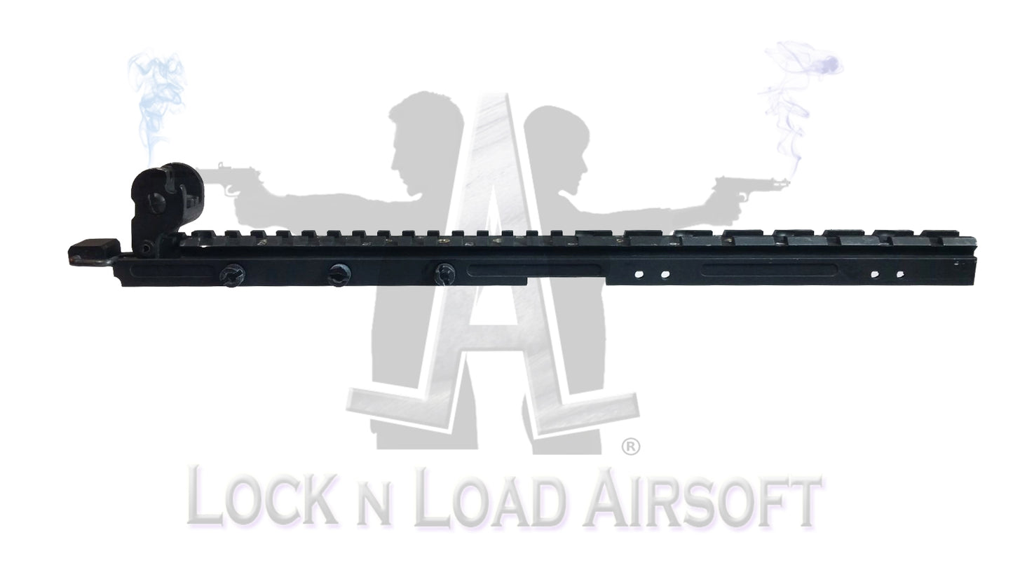 Full Metal MK12 MOD 0 CQB Flat Top Rail w/ Flip Down Iron Sight