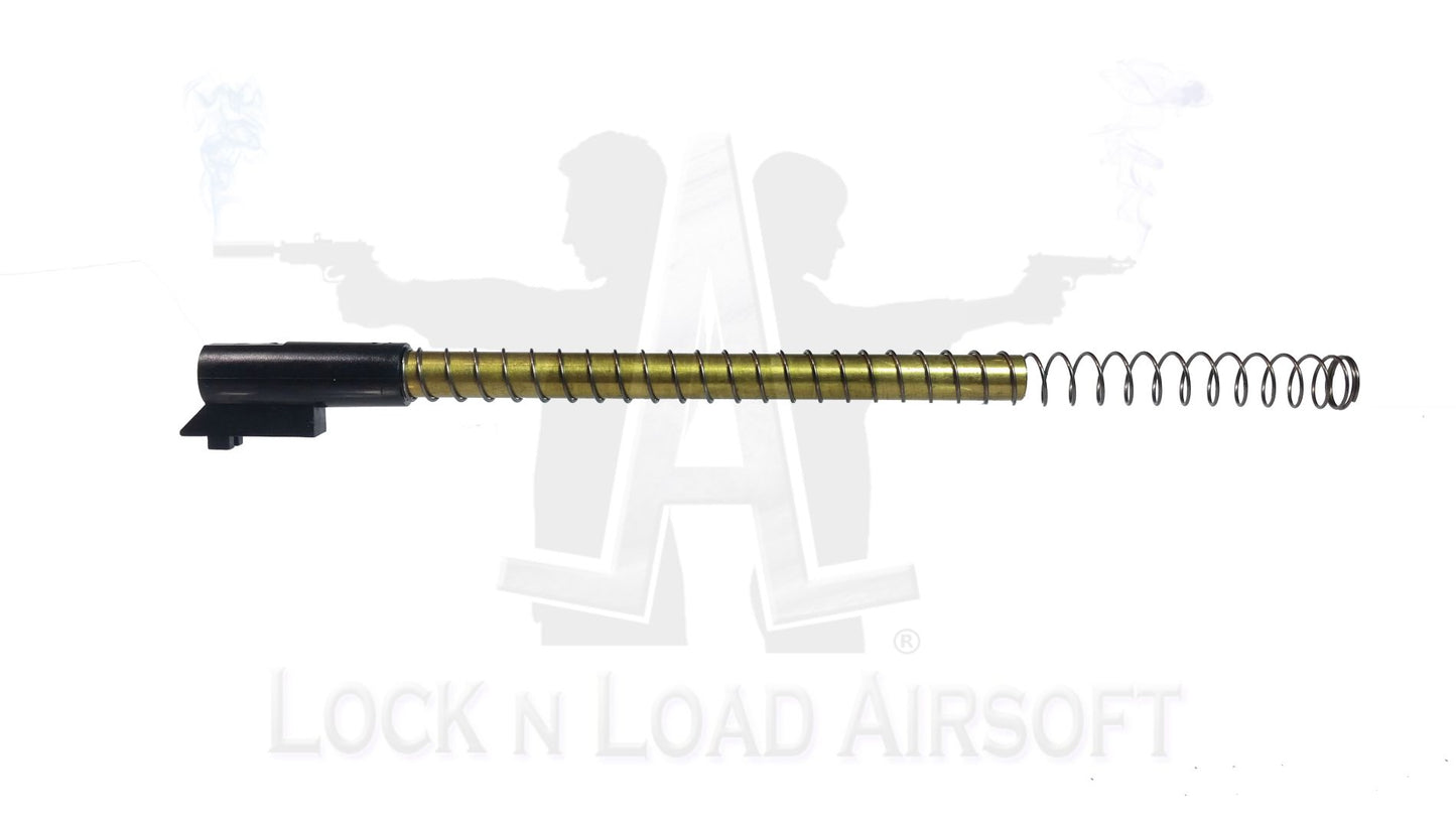 Pure Brass Luger P08 Inner Barrel Replacement w/ Retention Spring