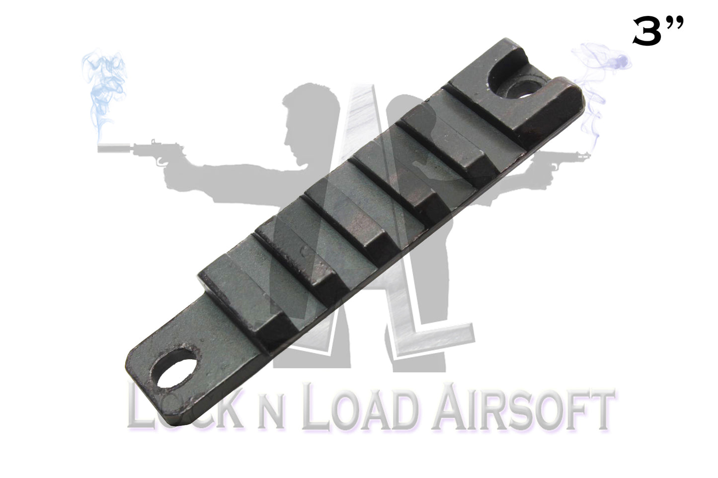 Full Metal 3" Picatinny Weaver Rail | 20mm | Black