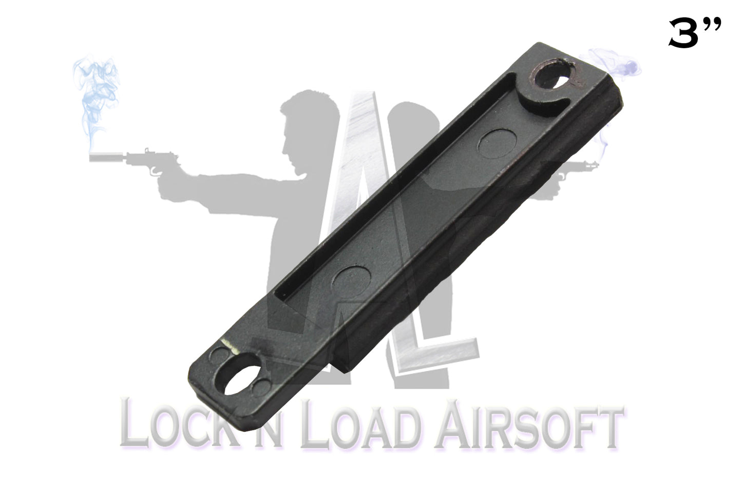 Full Metal 3" Picatinny Weaver Rail | 20mm | Black