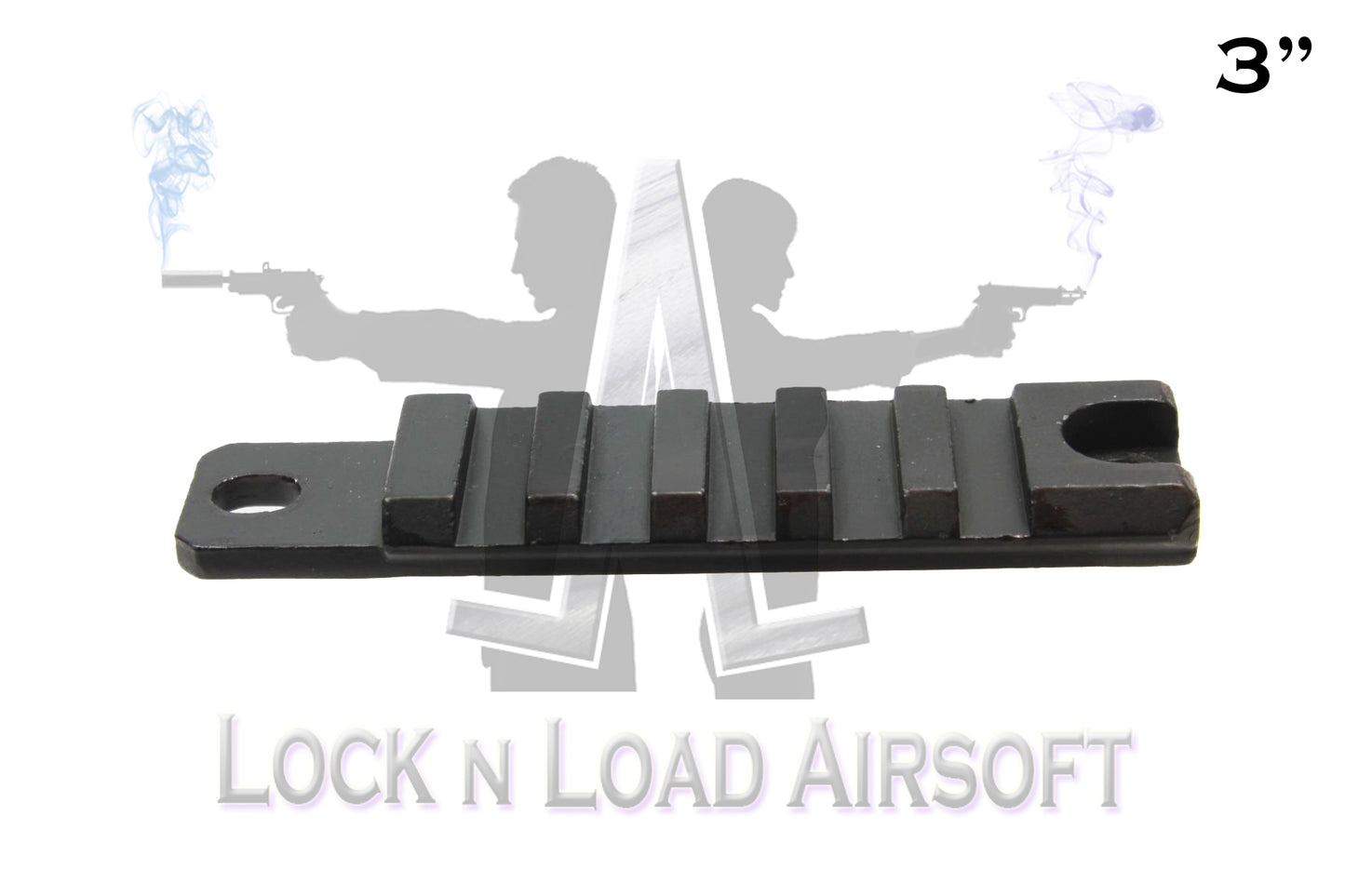 Full Metal 3" Picatinny Weaver Rail | 20mm | Black