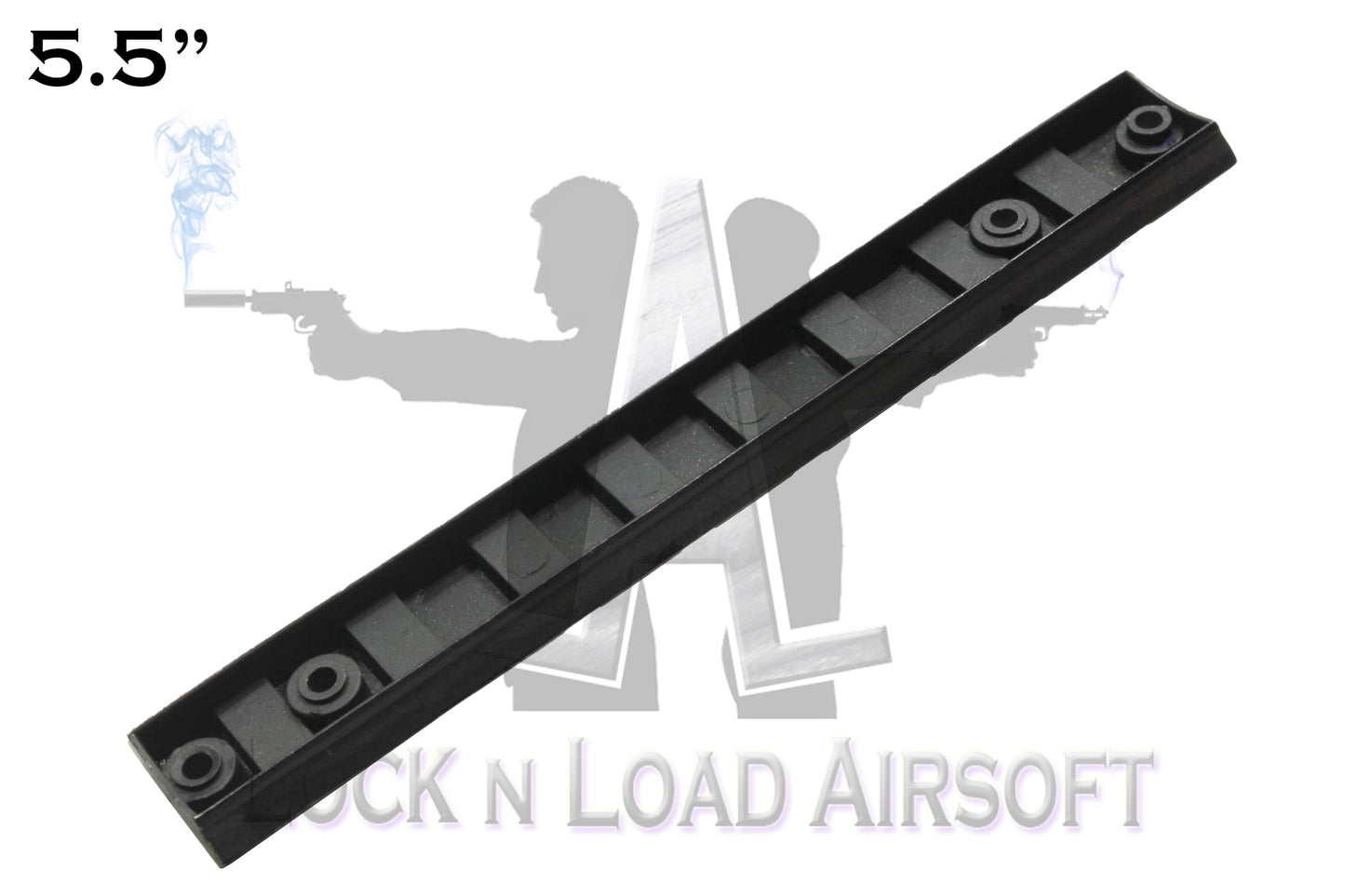Full Metal 5.5" Picatinny Weaver Rail | 20mm | Black