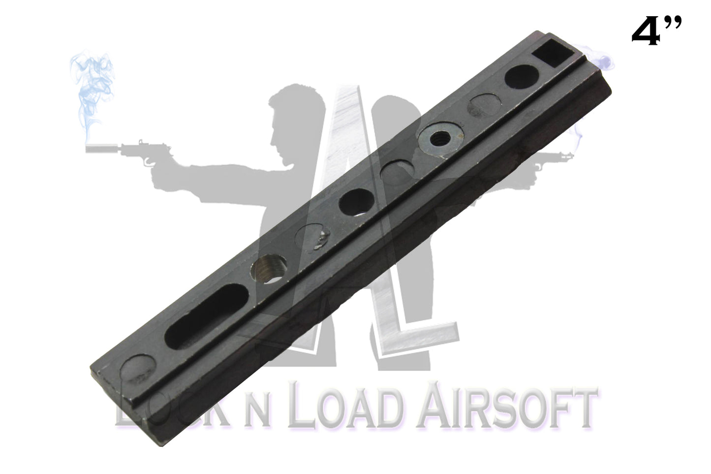 Full Metal 4" Picatinny Weaver Rail | 20mm | Black