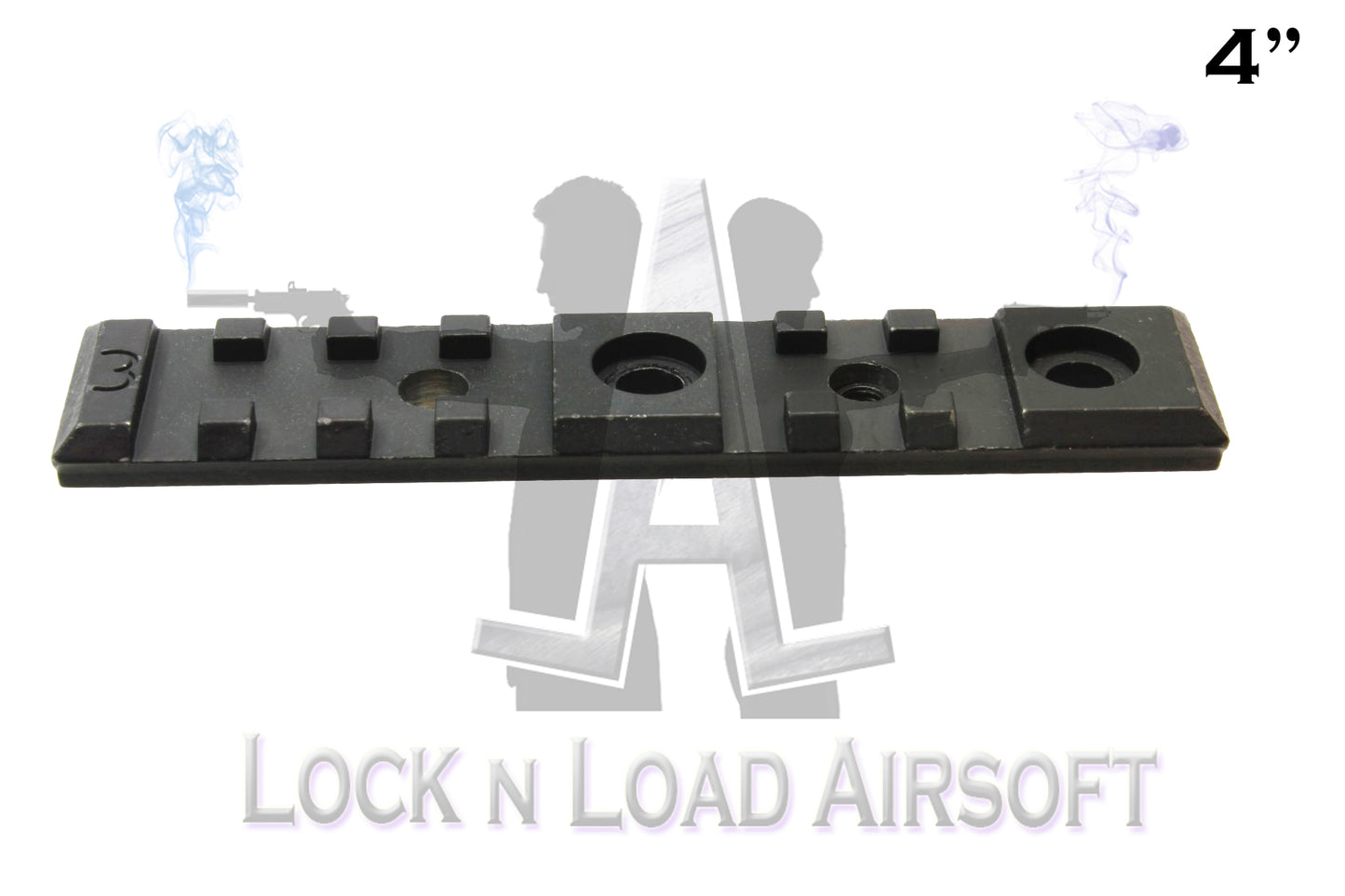 Full Metal 4" Picatinny Weaver Rail | 20mm | Black