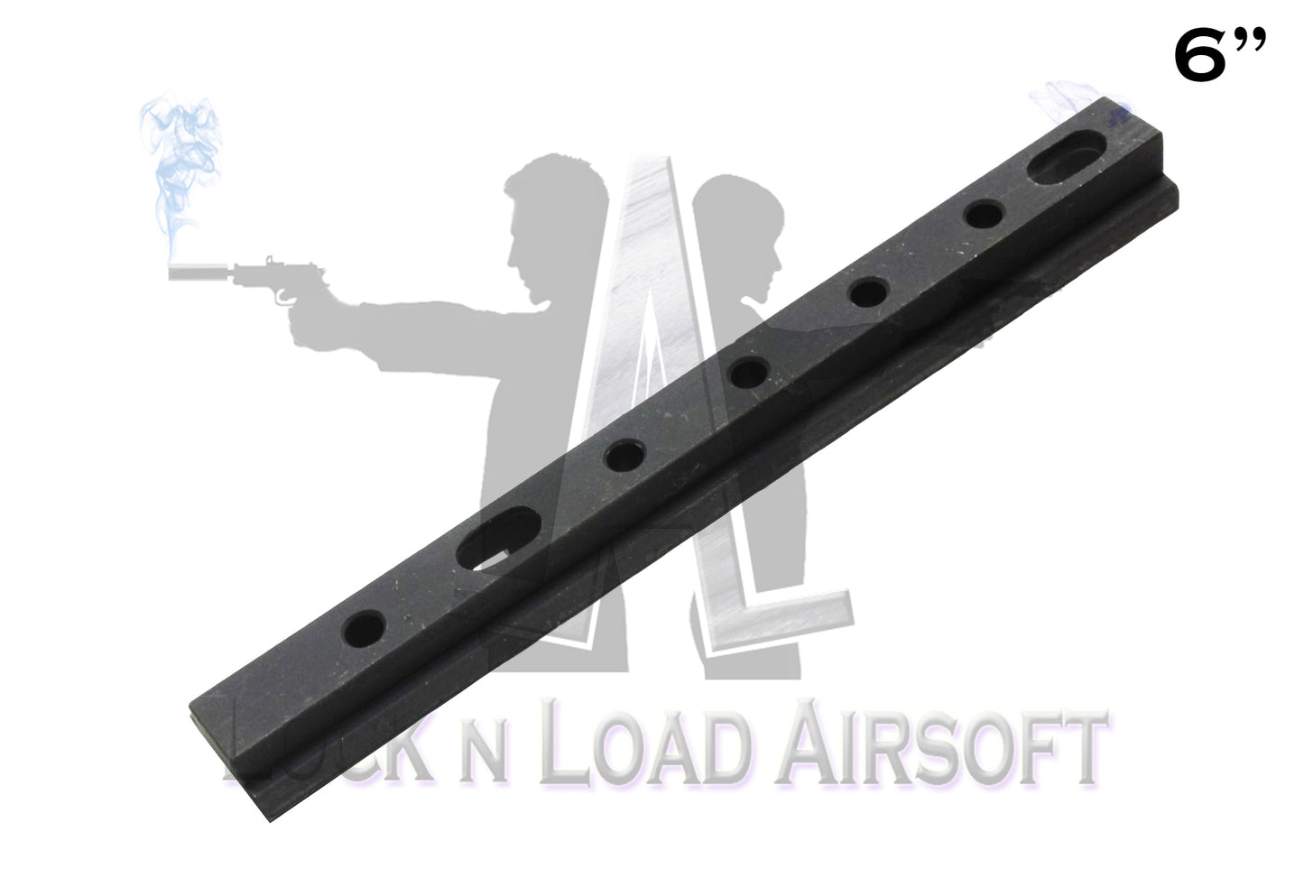 Full Metal 6" Picatinny Weaver Rail | 20mm | Black