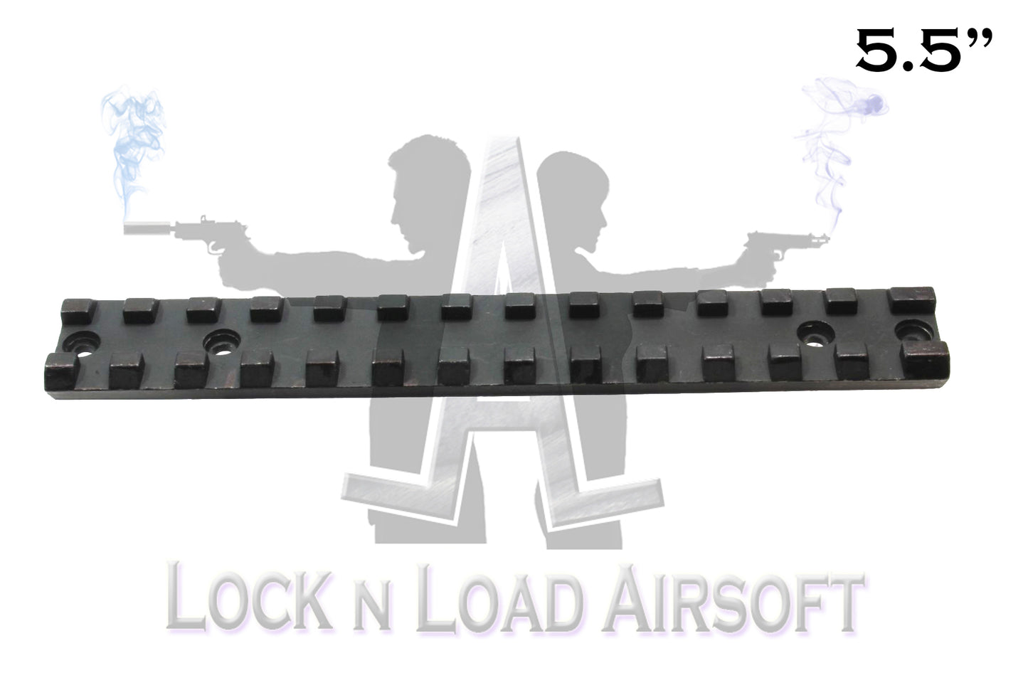 Full Metal 5.5" Picatinny Weaver Rail | 20mm | Black
