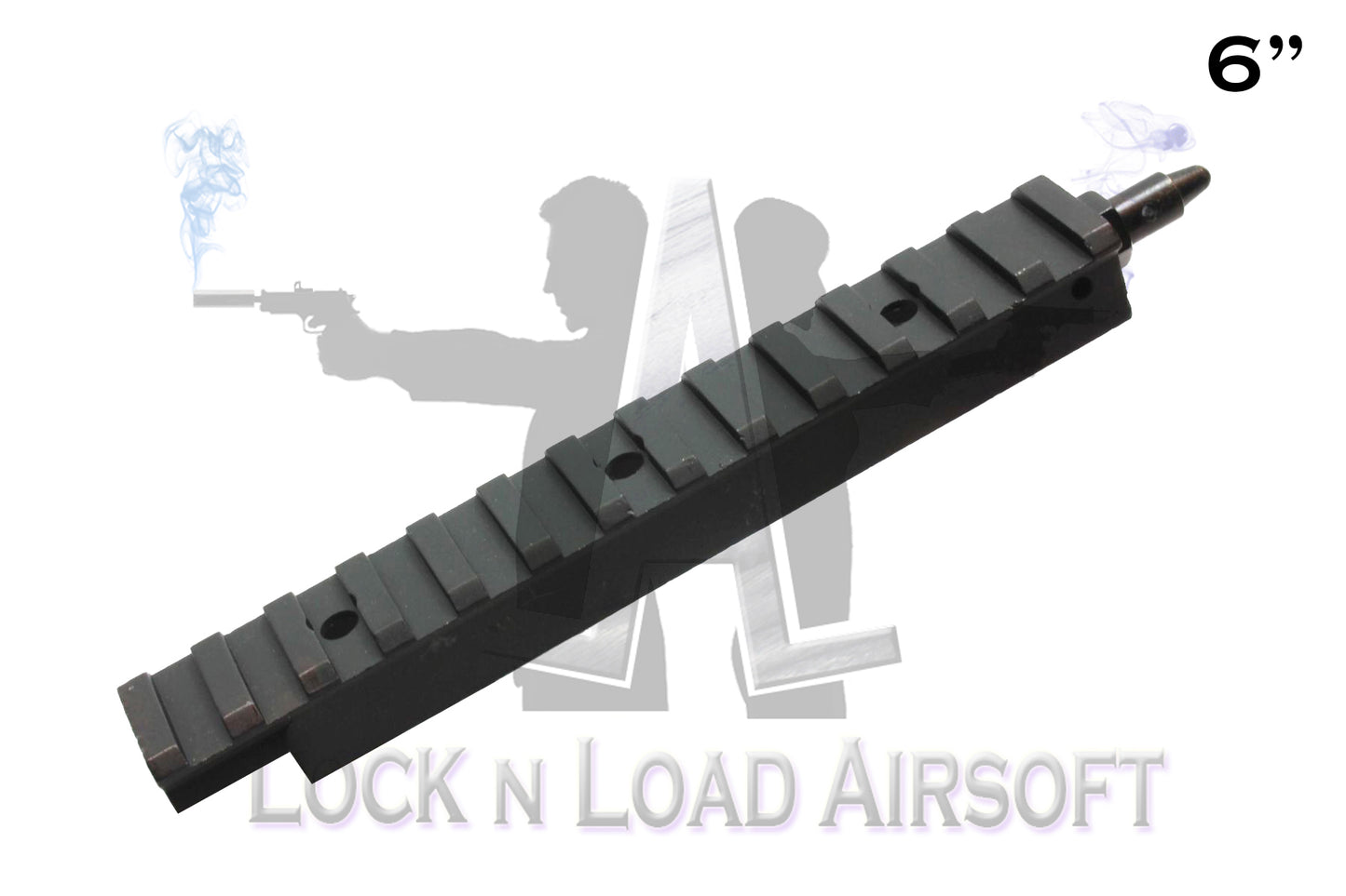 Full Metal 6" Picatinny Weaver Rail | 20mm | Black