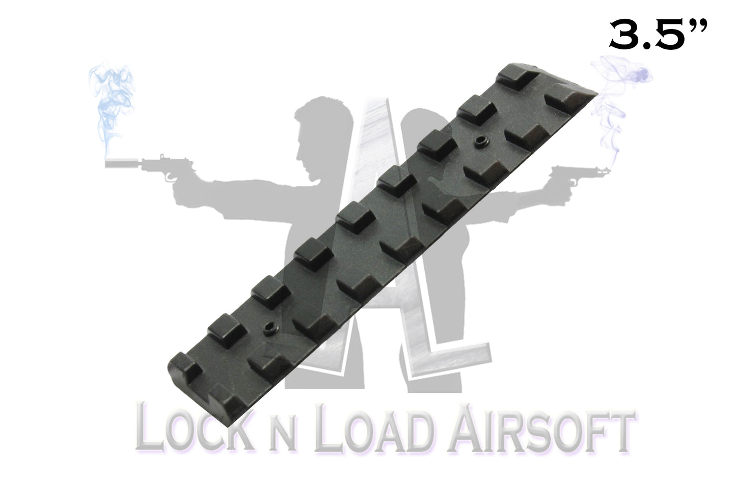 Full Metal 3.5" Picatinny Weaver Rail | 20mm | Black