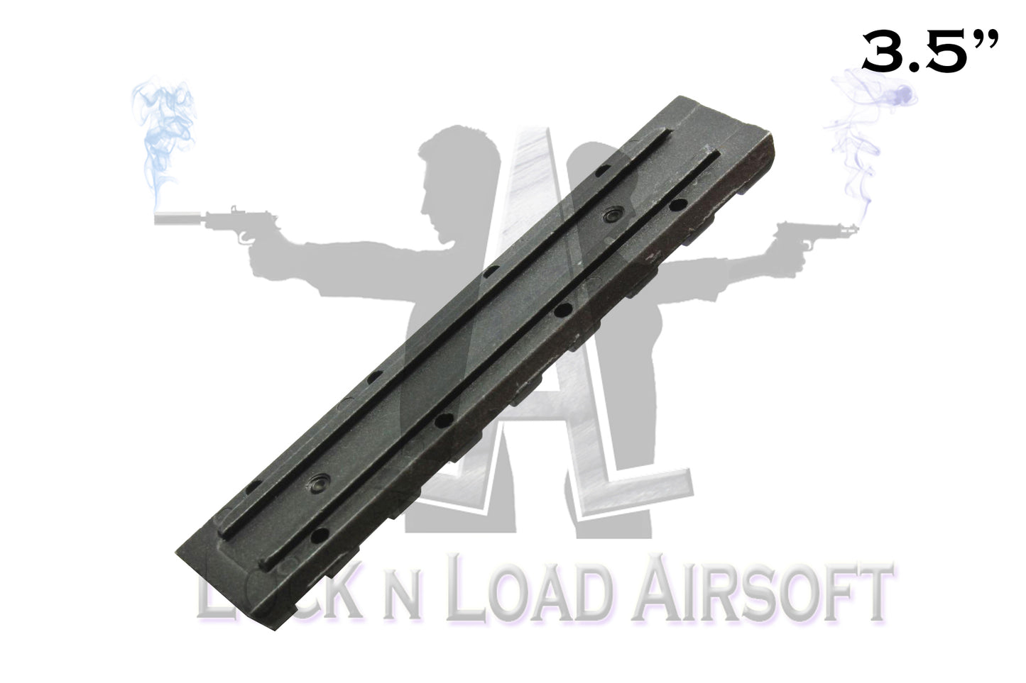 Full Metal 3.5" Picatinny Weaver Rail | 20mm | Black
