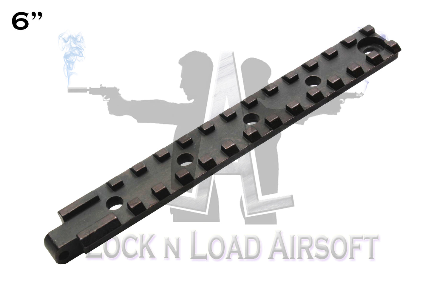 M4 S System Full Metal 6" Picatinny Weaver Rail | 20mm | Black