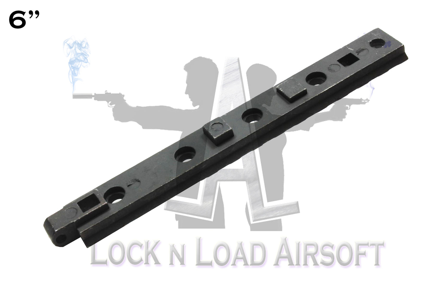 M4 S System Full Metal 6" Picatinny Weaver Rail | 20mm | Black