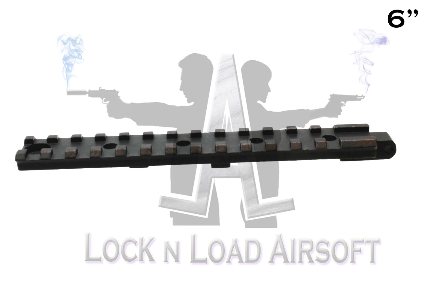 M4 S System Full Metal 6" Picatinny Weaver Rail | 20mm | Black