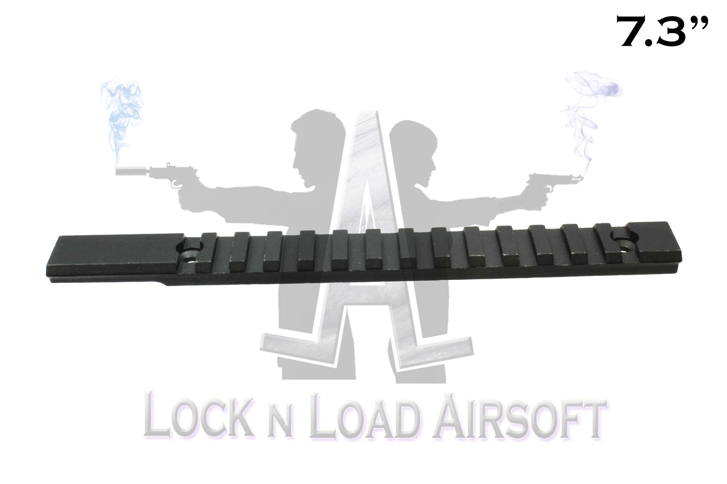 Full Metal 7.3" Picatinny Weaver Rail | 20mm | Black