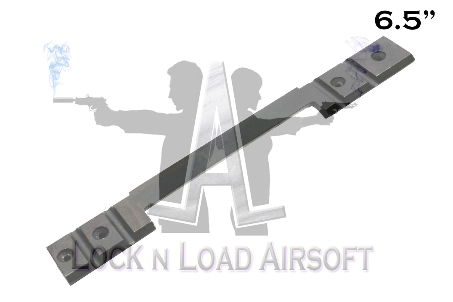 Full Metal 6.5" Picatinny Weaver Rail | 20mm | Black