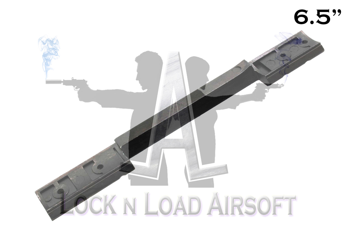 Full Metal 6.5" Picatinny Weaver Rail | 20mm | Black