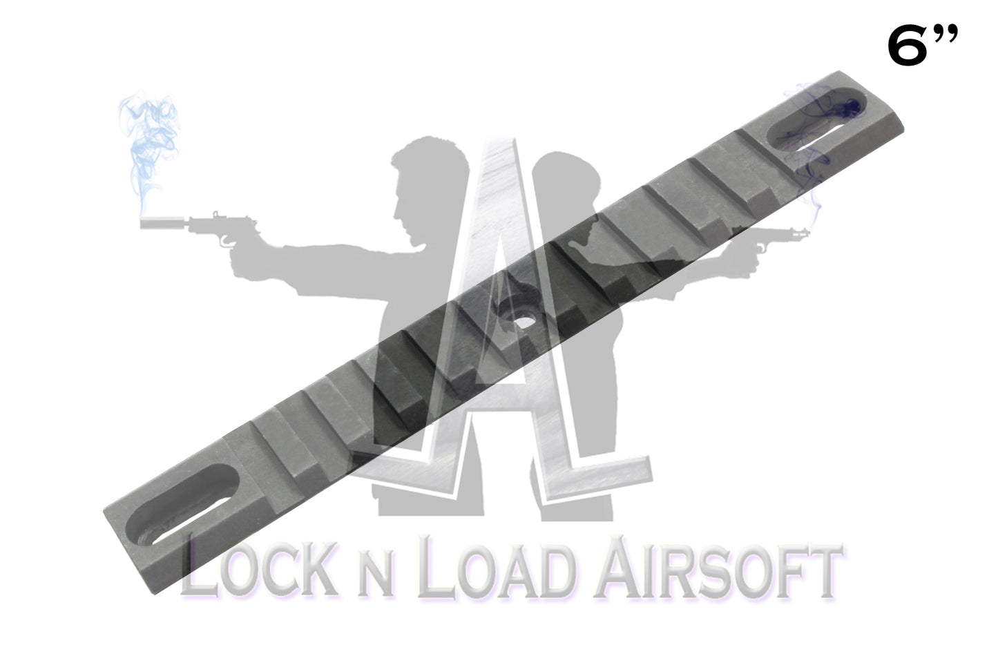 Full Metal 6" Picatinny Weaver Rail | 20mm | Black