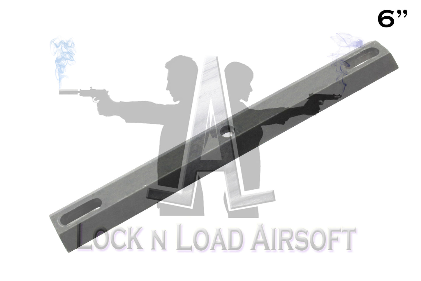 Full Metal 6" Picatinny Weaver Rail | 20mm | Black