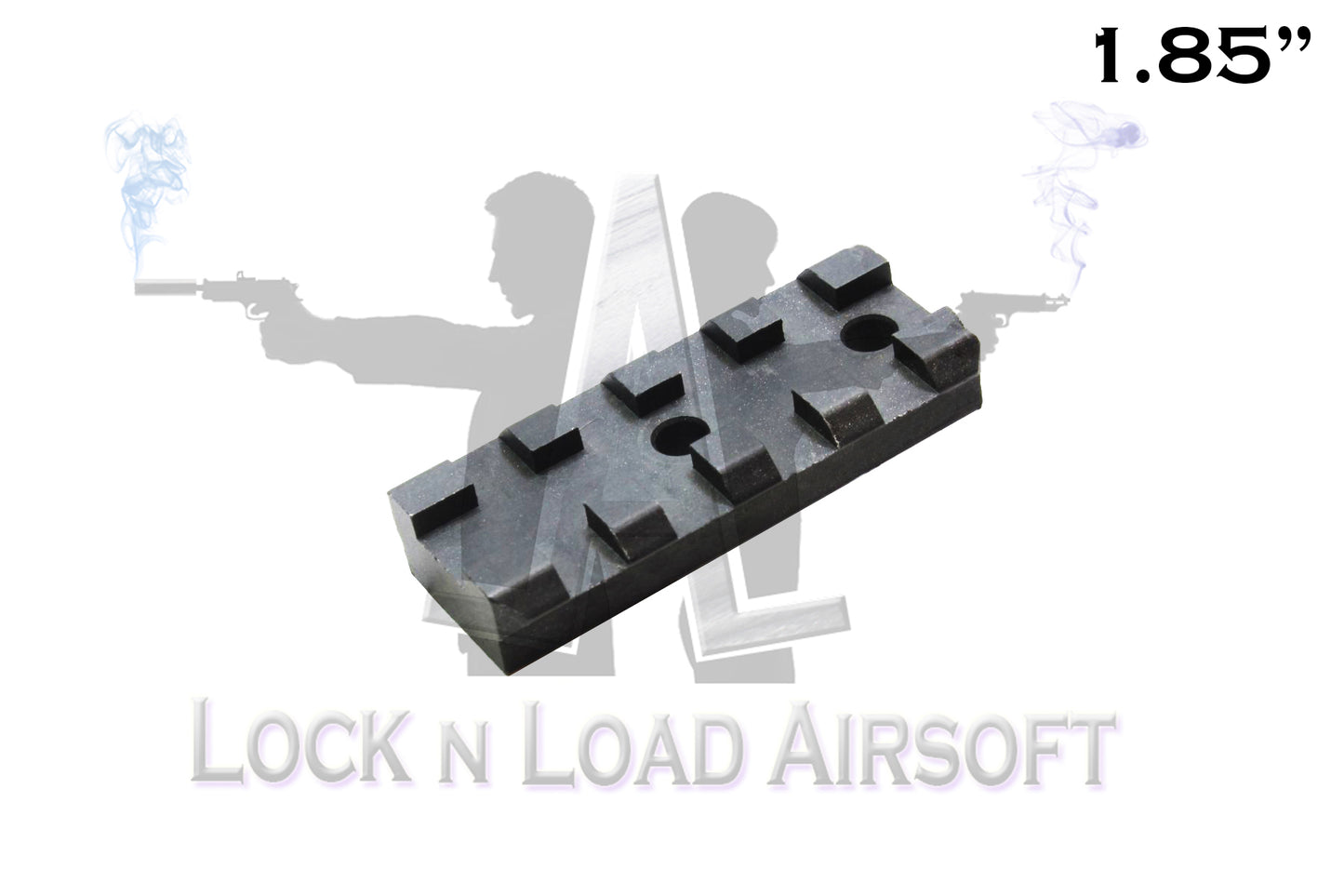 Full Metal 1.85" Picatinny Weaver Rail | 20mm | Black