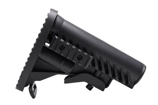 M4 | M16 Tactical Retractable Stock w/ Side Rail | Sling Loop | Ribbed Butt Pad