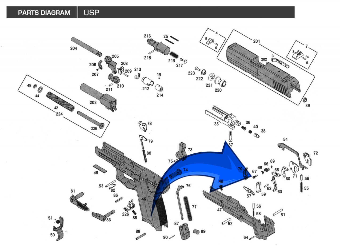 KWA HK USP Impact Block Pin