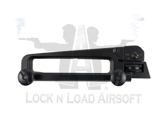 Full Metal M4 M16 Detachable Iron Sight Carry Handle | Dual Aperture