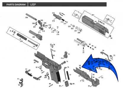 KWA HK USP Metal Insert Frame Installation Screw