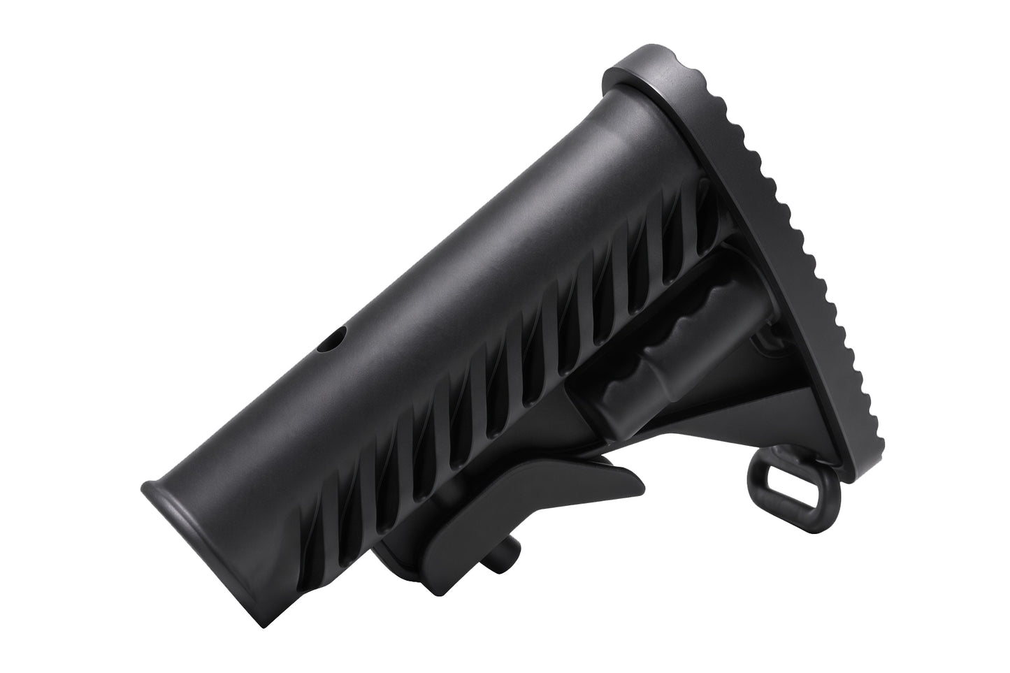 M4 | M16 Tactical Retractable Stock w/ Side Rail | Sling Loop | Ribbed Butt Pad