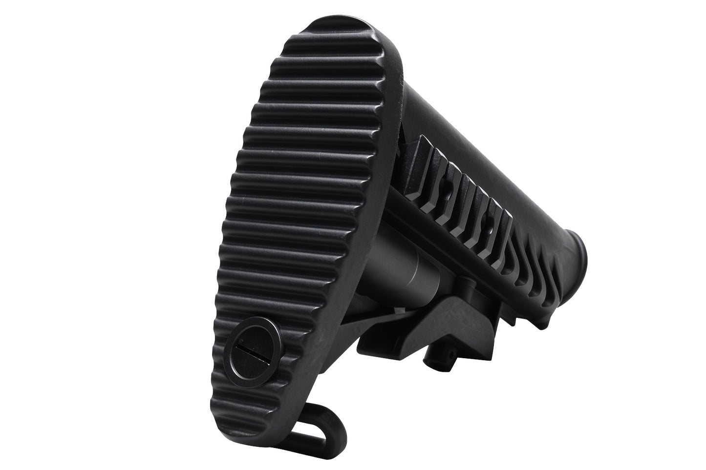 M4 | M16 Tactical Retractable Stock w/ Side Rail | Sling Loop | Ribbed Butt Pad
