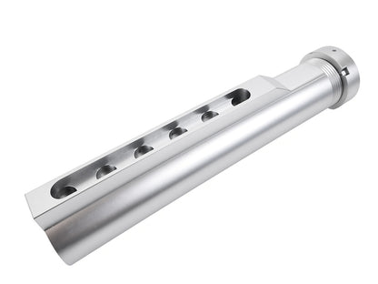 Full Metal 6 Position Buffer Tube Replacement - Arctic Silver