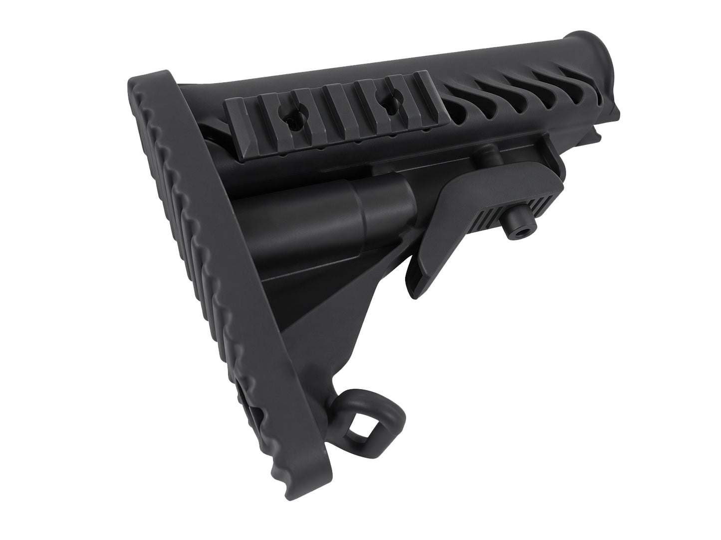 Tactical LE Retractable Stock w Integrated Rail & Sling Loop