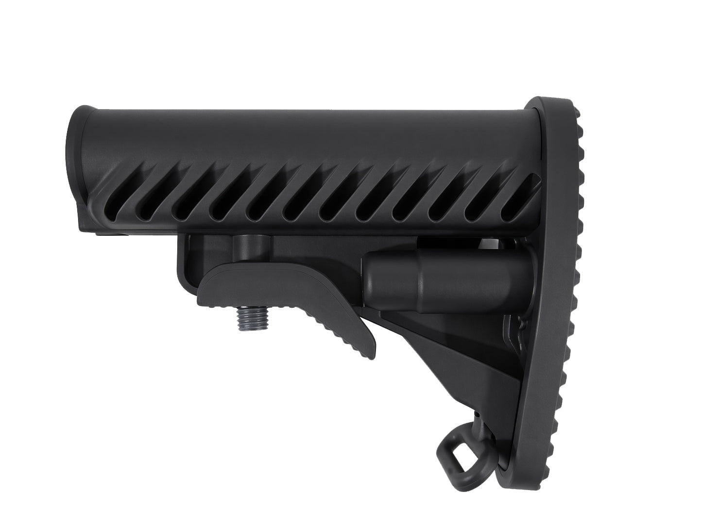 Tactical LE Retractable Stock w Integrated Rail & Sling Loop