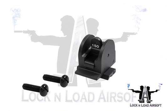 Full Metal FAL Rear Sight Assembly w/ Installation Screws | Dual Aperture
