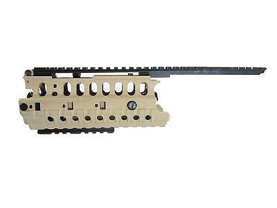 Two-Toned Caged Hand Guard System w RIS - Black & Tan