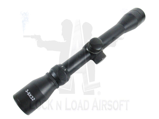 3-9x32 Long Range Hunting Rifle Scope w/ Adjustable Windage & Elevation Dials