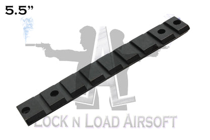 Full Metal 5.5" Picatinny Weaver Rail | 20mm | Black