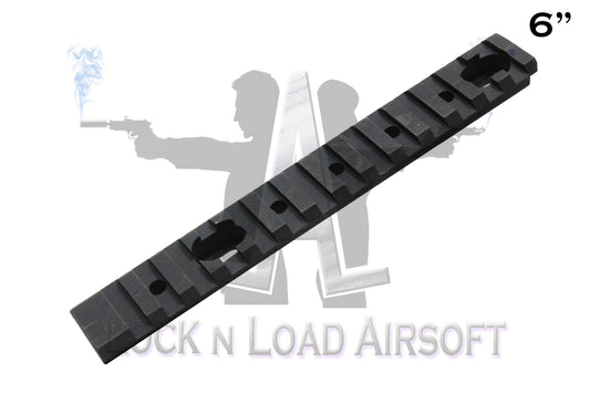 Full Metal 6" Picatinny Weaver Rail | 20mm | Black