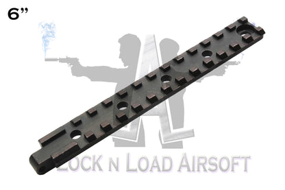M4 S System Full Metal 6" Picatinny Weaver Rail | 20mm | Black