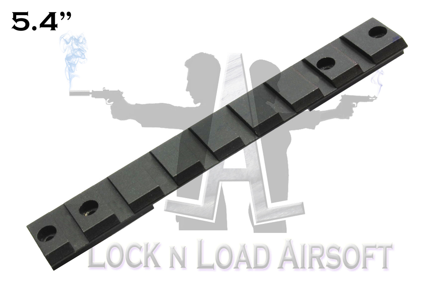 Full Metal 5.4" Picatinny Weaver Rail | 20mm | Black