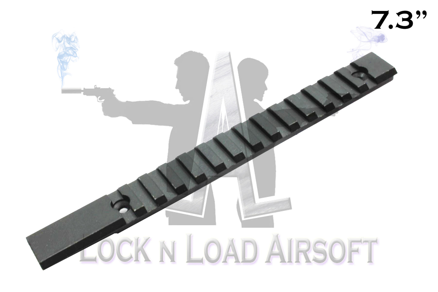 Full Metal 7.3" Picatinny Weaver Rail | 20mm | Black